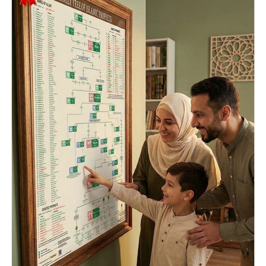 Islamic Prophets Complete Family Tree | Adam A.S to Prophet Muhammad SAW Complete Poster ❤️
