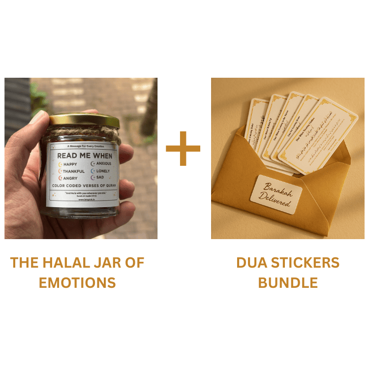 The Halal Jar && Dua Stickers Bundle COMBO